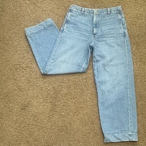 Zara Sky Blue Denim Trousers